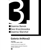Wystawa pt. "3"; Joanna Banek, Iwa Kruczkowska, Joanna Warchoł